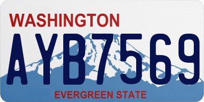 WA license plate AYB7569