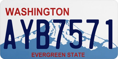 WA license plate AYB7571