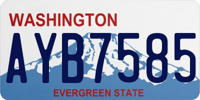 WA license plate AYB7585