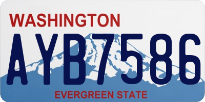 WA license plate AYB7586