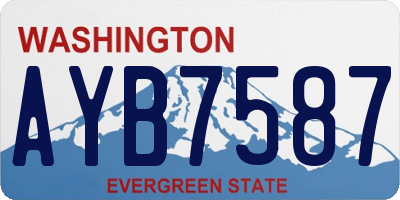 WA license plate AYB7587