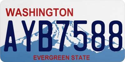 WA license plate AYB7588