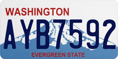 WA license plate AYB7592