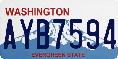 WA license plate AYB7594