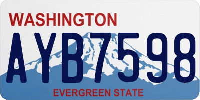 WA license plate AYB7598