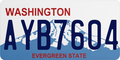WA license plate AYB7604
