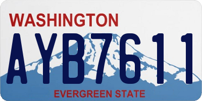 WA license plate AYB7611