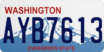 WA license plate AYB7613
