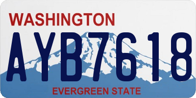 WA license plate AYB7618