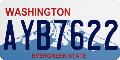 WA license plate AYB7622