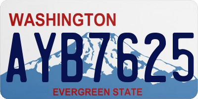 WA license plate AYB7625