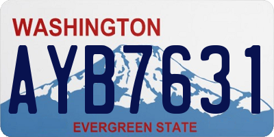 WA license plate AYB7631