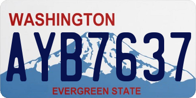 WA license plate AYB7637