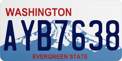 WA license plate AYB7638