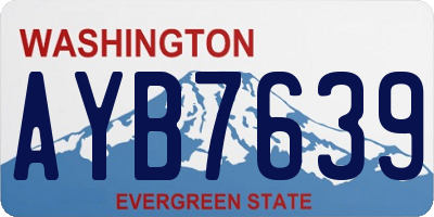 WA license plate AYB7639