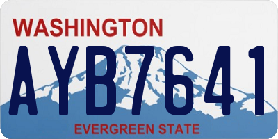 WA license plate AYB7641