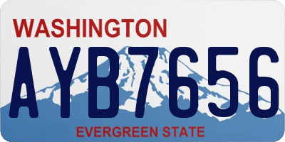 WA license plate AYB7656