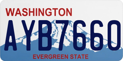 WA license plate AYB7660