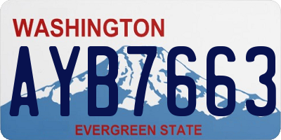 WA license plate AYB7663