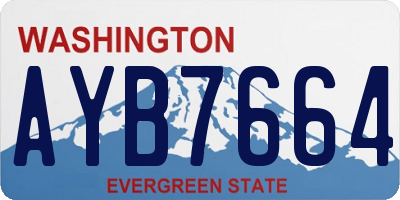 WA license plate AYB7664