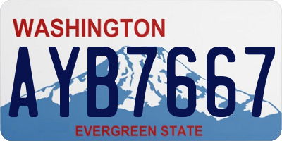 WA license plate AYB7667