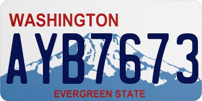 WA license plate AYB7673