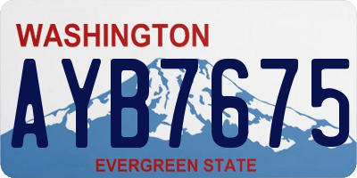 WA license plate AYB7675