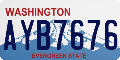 WA license plate AYB7676
