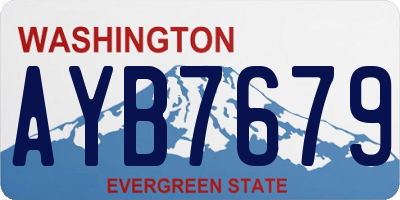WA license plate AYB7679