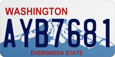 WA license plate AYB7681