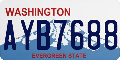 WA license plate AYB7688