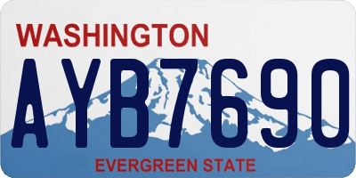 WA license plate AYB7690