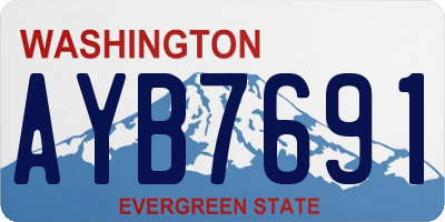WA license plate AYB7691