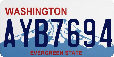 WA license plate AYB7694