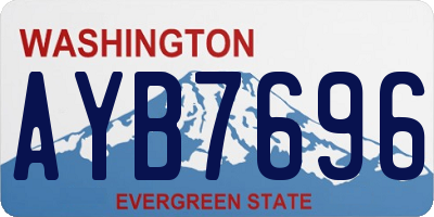 WA license plate AYB7696
