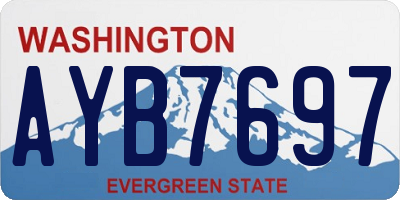 WA license plate AYB7697