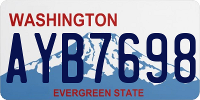 WA license plate AYB7698