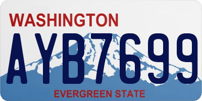 WA license plate AYB7699