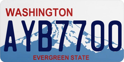 WA license plate AYB7700