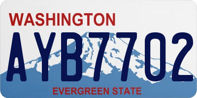 WA license plate AYB7702
