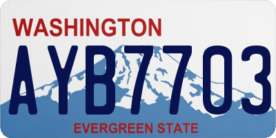 WA license plate AYB7703
