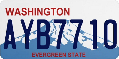 WA license plate AYB7710