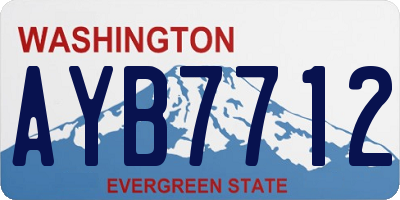 WA license plate AYB7712