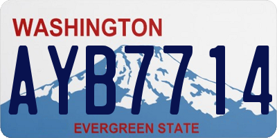WA license plate AYB7714