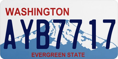 WA license plate AYB7717