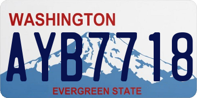 WA license plate AYB7718