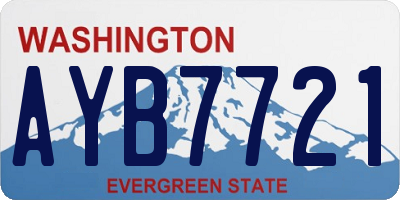 WA license plate AYB7721