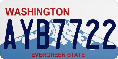 WA license plate AYB7722