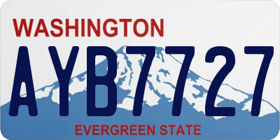 WA license plate AYB7727