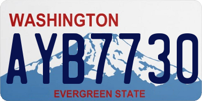 WA license plate AYB7730